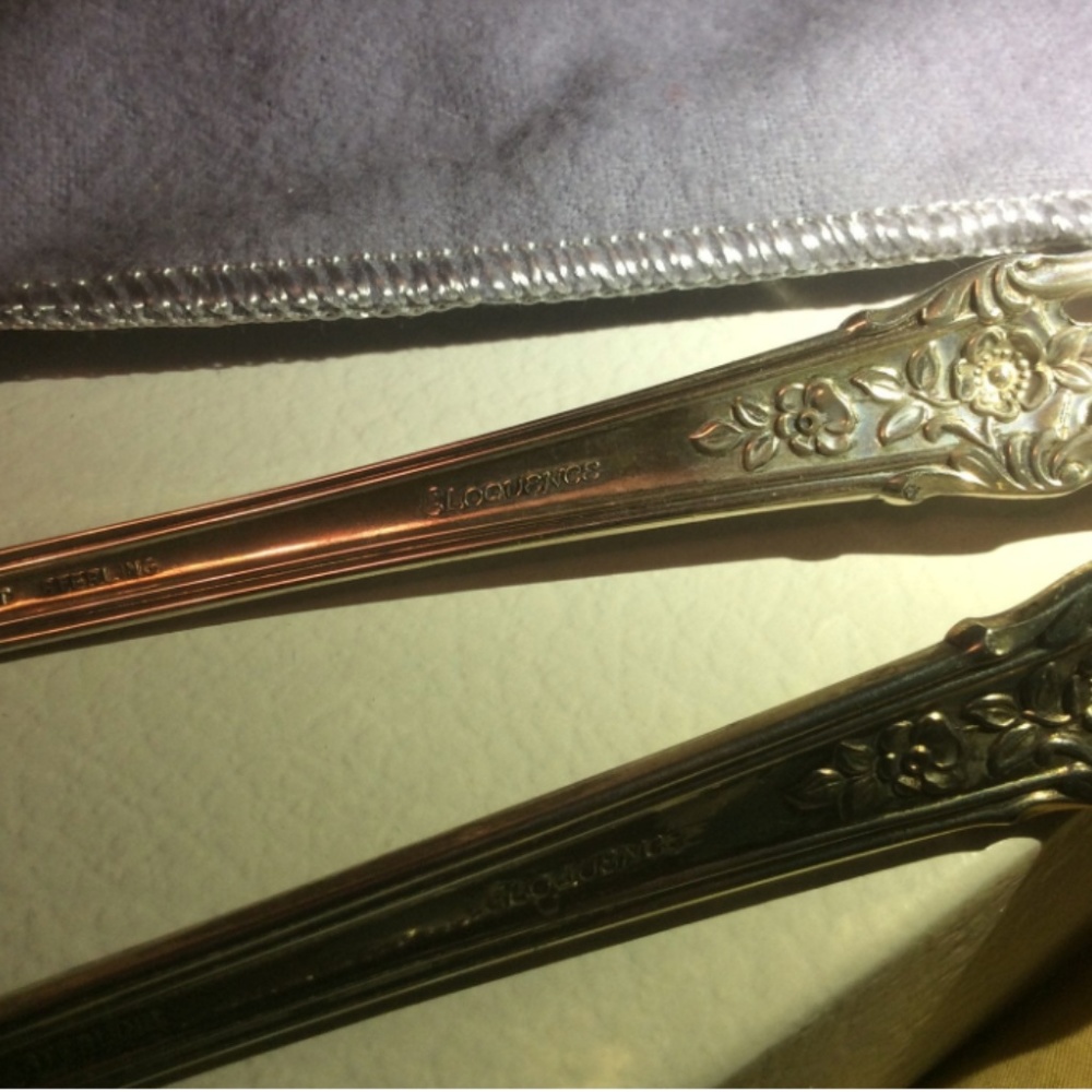 Lunt Sterling Eloquence Salad Set, 1953 NEVER USED - Picture 4 of 7